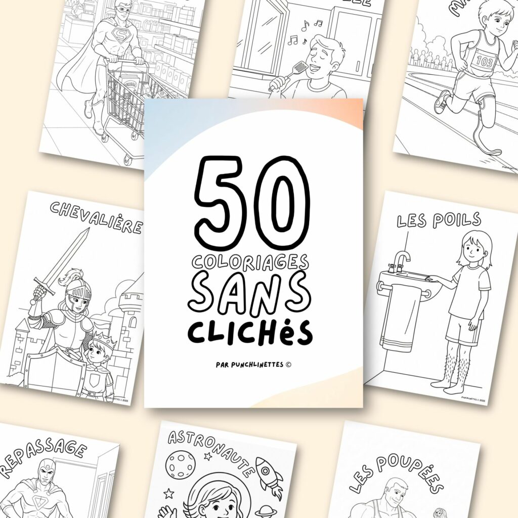 50 Coloriages Sans Stéréotypes – Égalité Filles & Garçons (PDF)
