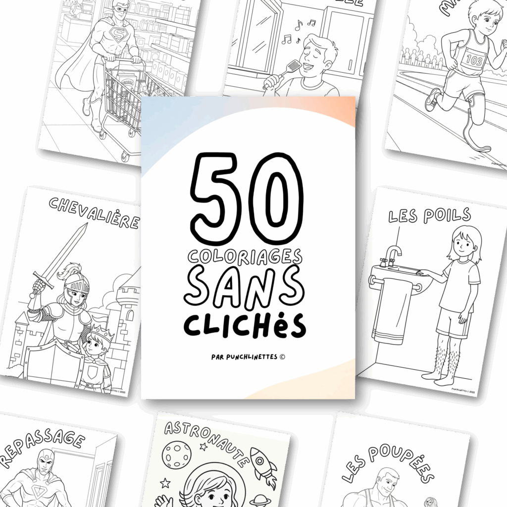 50 Coloriages Sans Stéréotypes – Égalité Filles & Garçons (PDF)